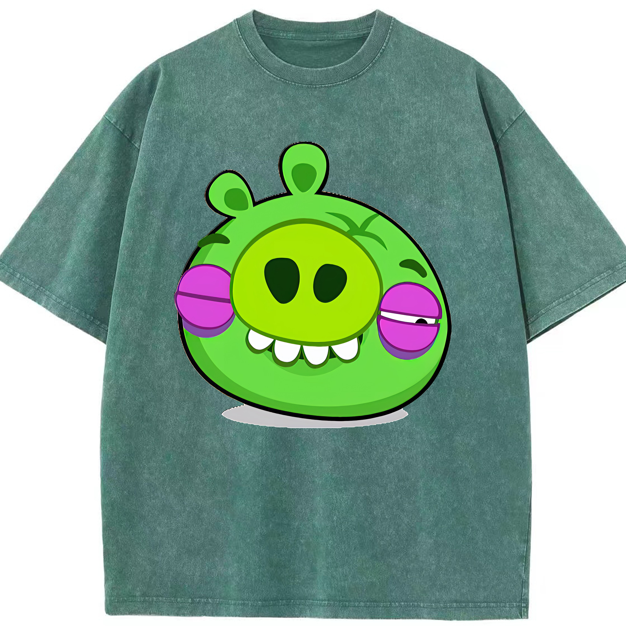（画像用） Angry Birds アングリーバード 綿100% ヴィンテージ風 半袖Tシャツ（フロントプリント）